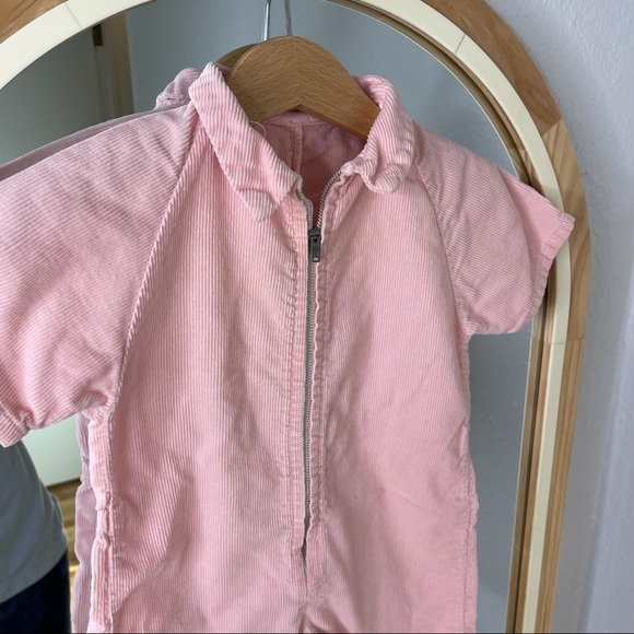Vintage 70s light pink baby zip up jumpsuit - Picture 3 of 6
